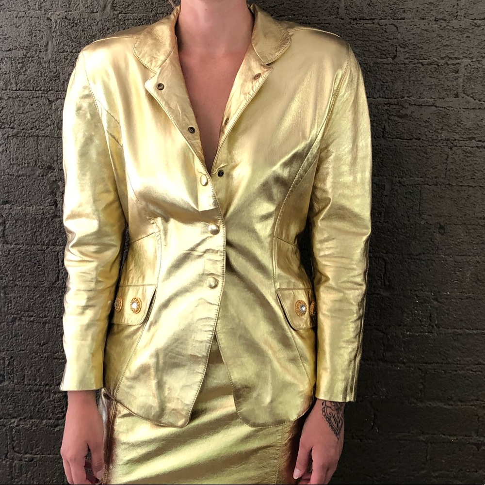 Go for the GOLD! Vintage Lillie Rubin Gold Suit Jacket in fantastic shape.